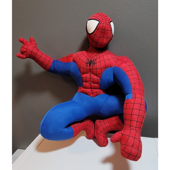 Kellytoy Marvel Spider Man 12" Plush Stuffed Action Figure Toy Red Blue - Picture 1 of 3